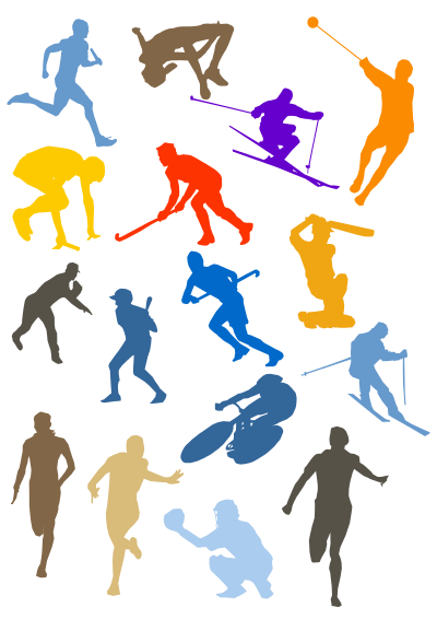 Silhouette Sport Disciplines Set clipart