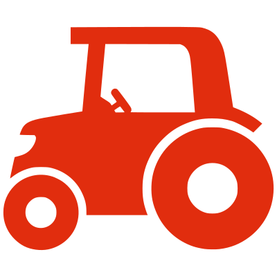 Silhouette tractor clipart
