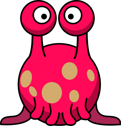 Silly alien in the style of Lemmling clipart