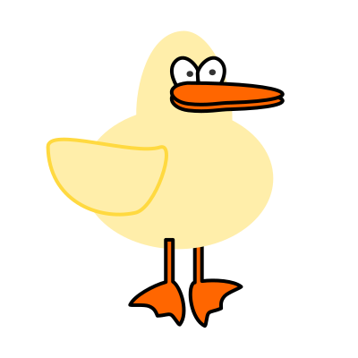 Silly duck clipart