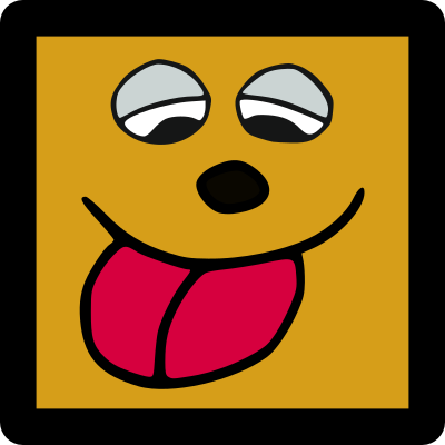 Silly Face Icon [Umber] clipart