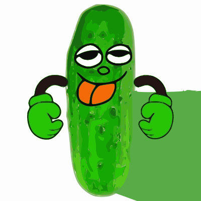 Silly gherkin clipart
