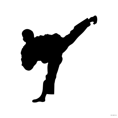 Silueta Tae Kwon Do clipart