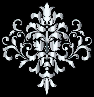 Silver Damask Design clipart