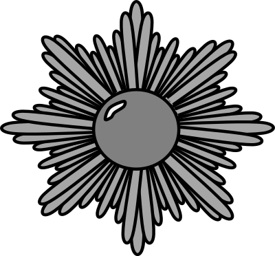 Silver decorative starburst clipart