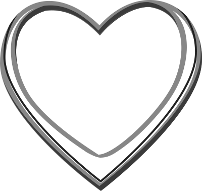 Silver heart clipart