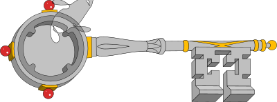 Silver key clipart