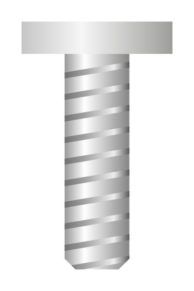 Silver machine screw clipart