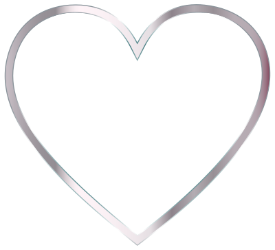 Silver Radiating Heart clipart