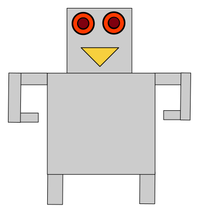 Silver robot clipart