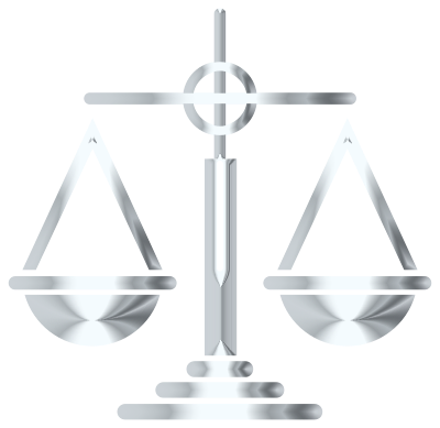 Silver Scales Of Justice Icon clipart