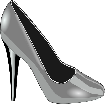 Silver shoe clipart