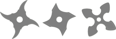 Silver shurikens clipart