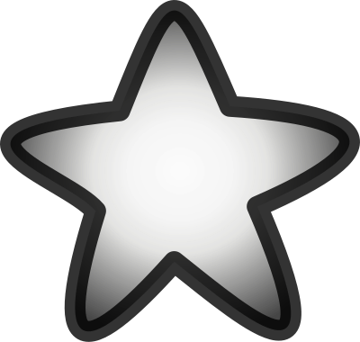 Silver star clipart