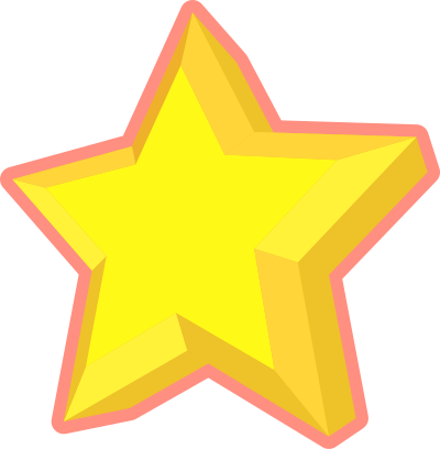 Simple 3D Star clipart