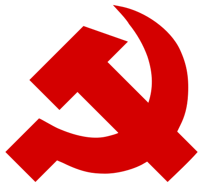 Simple and thick hammer and sickle clipart