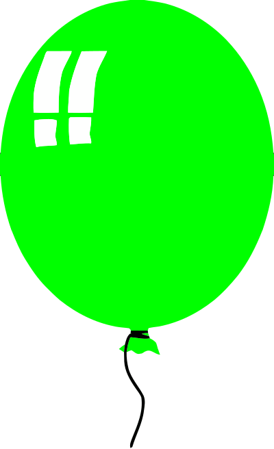 Simple balloon - green clipart
