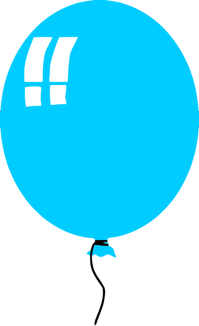 Simple balloon - light blue clipart