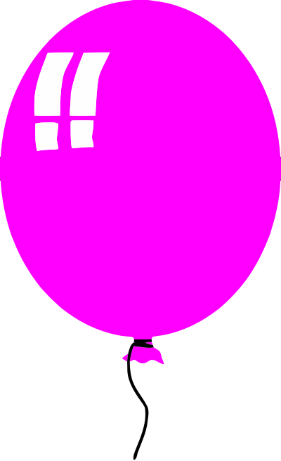 Simple balloon - pink clipart