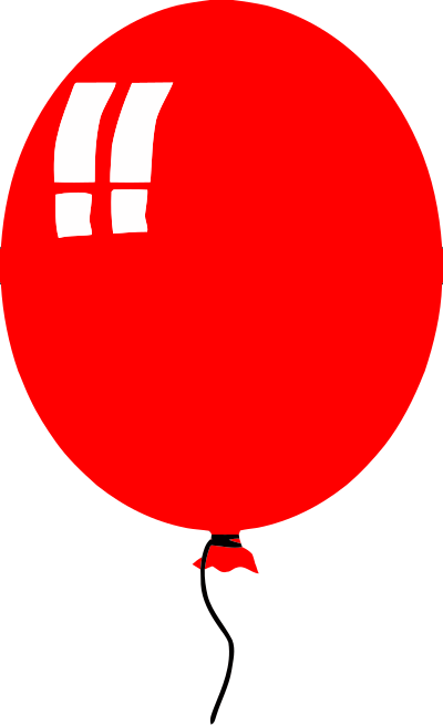 Simple balloon - red clipart