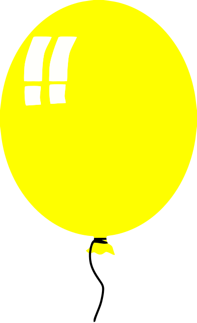Simple balloon - yellow clipart
