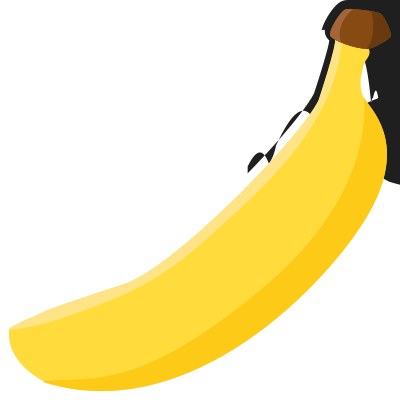 Simple Banana (Outlined) clipart