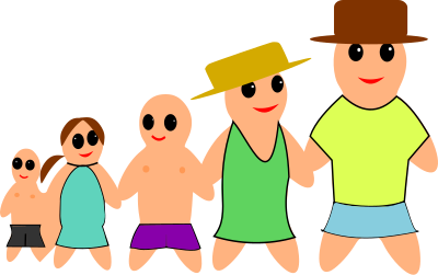 Simple Beach Family clipart