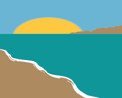Simple Beach Landscape clipart