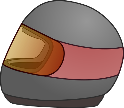 Simple Bike Racing Helmet Icon clipart