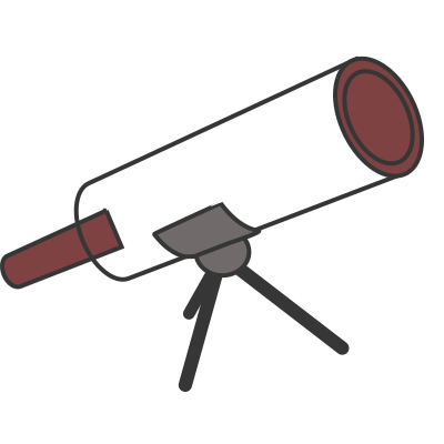 Simple braun cartoony telescope clipart