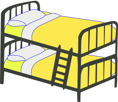 Simple Bunk Bed clipart