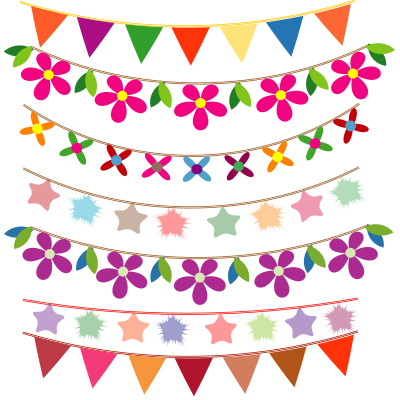 Simple Buntings Set 1 clipart