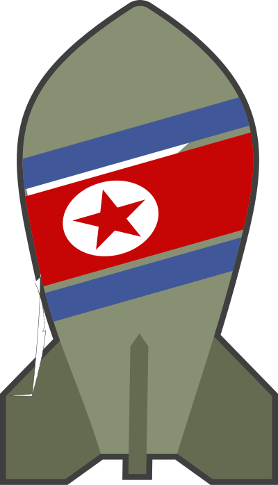 Simple Cartoon North Korea Bomb clipart