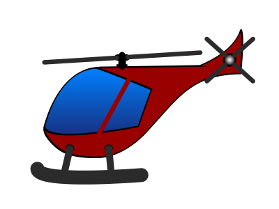 Simple cartoon red elicopter clipart