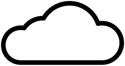 Simple cloud icon – flat base clipart