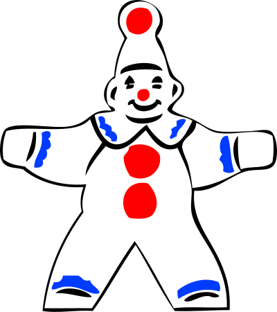 Simple clown figure clipart