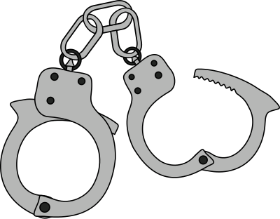 Simple colored handcuffs clipart