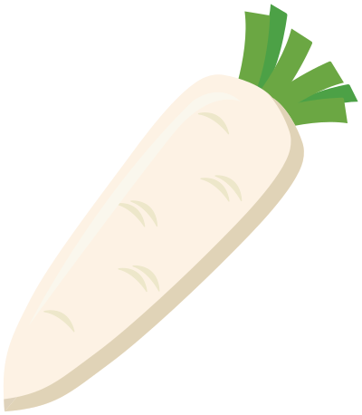 Simple Daikon clipart