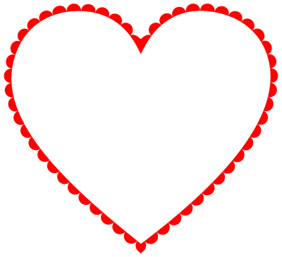 Simple Decorated Heart Red clipart