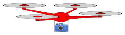 Simple drone with camera clipart