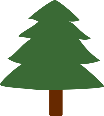 Simple evergreen with highlights 01 clipart