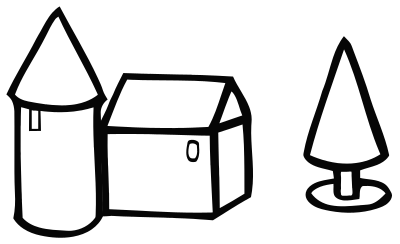 Simple Farm House clipart