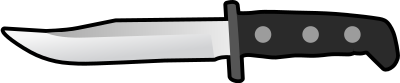 Simple Flat Knife Side View clipart