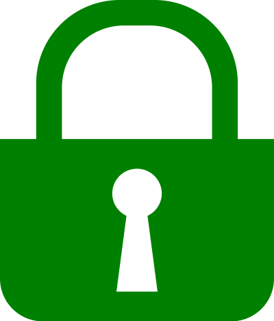 Simple, flat padlock clipart