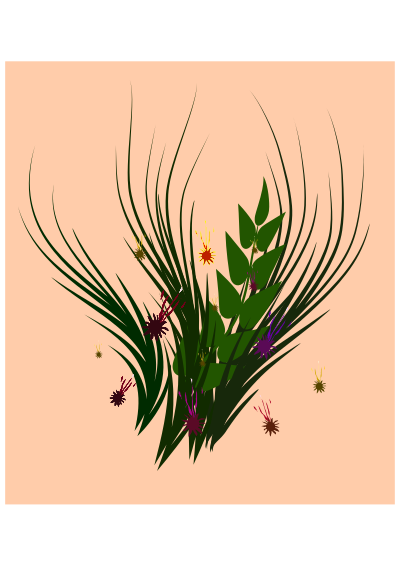 Simple flowers clipart