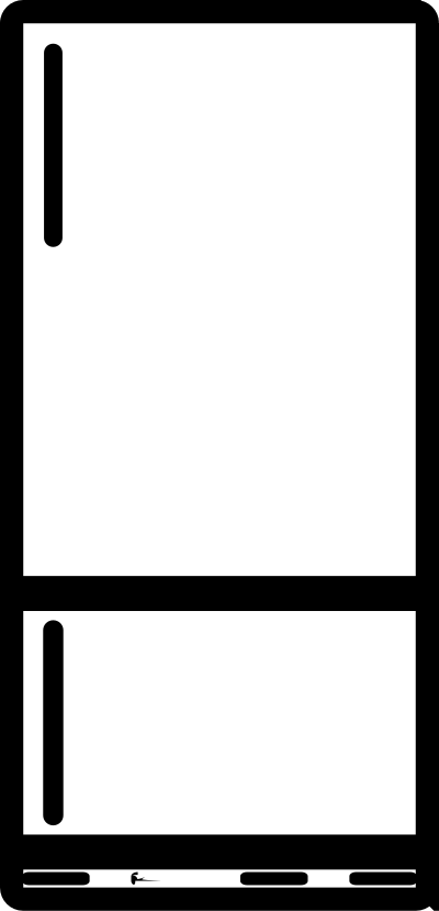 Simple Fridge with Bottom Freezer clipart