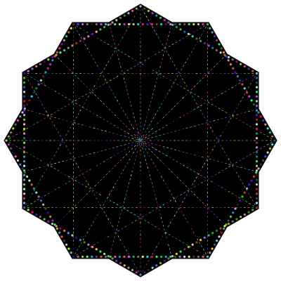 Simple Geometric Design Line Art Variation 2 Prismatic clipart