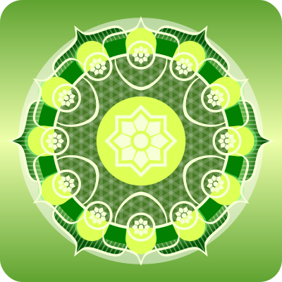 Simple Green Mandala clipart