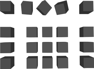 Simple Grey Cubes clipart