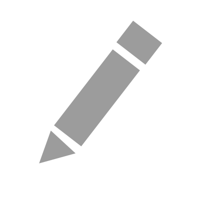 Simple grey small pencil icon (white background) clipart